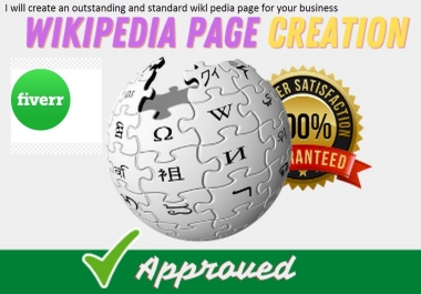 I will create an approved wikipedia page for you
