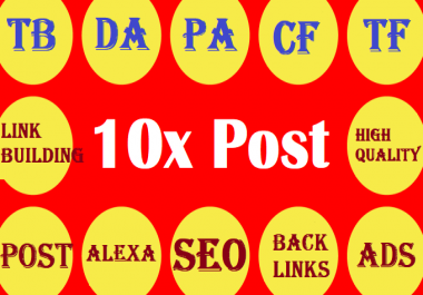 Write and Submit 10 X High Authority Guest Post on DA 99-45 Not PBN,  Niche Sites