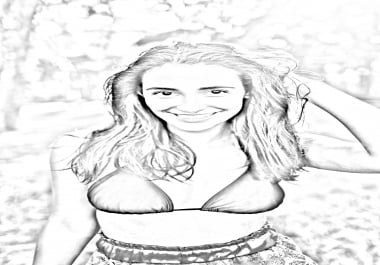 I will create a digital pencil art