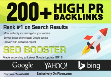 Build 200 HIGH-QUALITY Backlinks PR9,  EDU/GOV,  Web2 Post,  Article Submission Boost Top Ranking