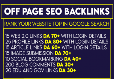 I will manually do white hat off page SEO backlinks package