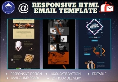 I will create responsive and Sparkling email template for you