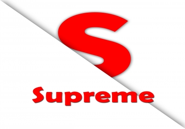 Supreme Easy minimalist Logo Make in PS C6 Only in 12 Minutes