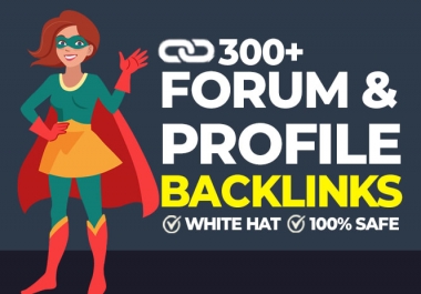 do 300 Quality backlinks for website SEO profile links