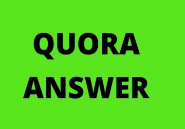 20 High Quality Quora Answers to your targeted traffic