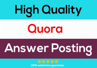 Real Traffic With 2 HQ Unique Quora Answer Backlinks By Different Accounts