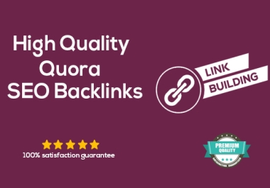 I will provide 20 Quora answer & upvotes backlinks By Different Account