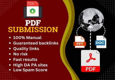 Manually Build 10 PDF Submission SEO Backlinks