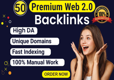 I will make high authority 50 web 2.0 backlinks