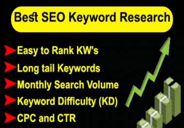 1St Ranking SEO Friendly 100+ Keyword Research with your Website or Blog