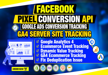 I will set up facebook pixel,  meta pixel,  conversion API with taggrs, stape via GTM
