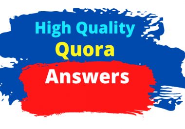 I will provided 20 Powerful Quora Answer with your Keyword and URL