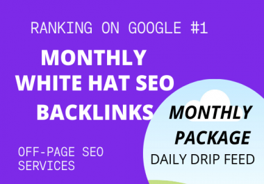 Monthly SEO Service for google top ranking