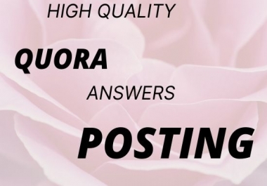 Enhance your website 5 HQ Quora answers with your keyword & URL