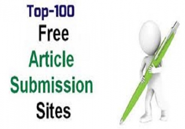 I will do 100 unique article submission backlinks with SEO optimized