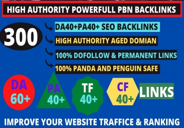 Get powerfull 300+ pbn backlink with high DA/PA/TF/CF on your homepage with unique website