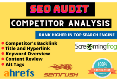 I will provide expert SEO report,  website audit and competitor analysis