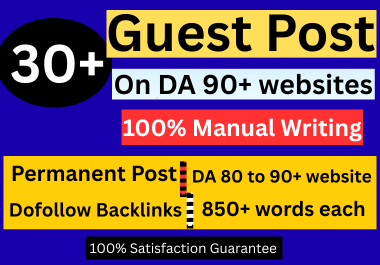 30 Guest post write Unique article and Quickly publish on High DA website