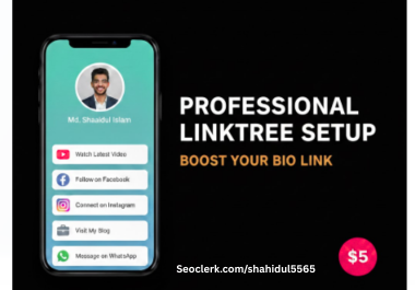 I will setup a professional Linktree bio link for your brand or business