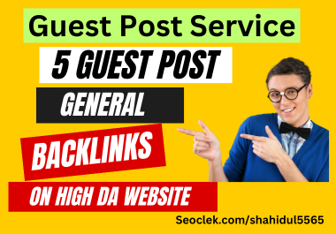 Guest post 5 Site write Unique 500 words and Quickly publish on general website