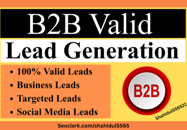 provide 100+ verified B2B leads collect and prospect list building for any niche or keywords