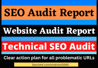 I will provide a deep website SEO audit report and action plan for all problematic URLs