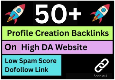 50 Create Profile Backlinks On DA 90+ Website google ranking