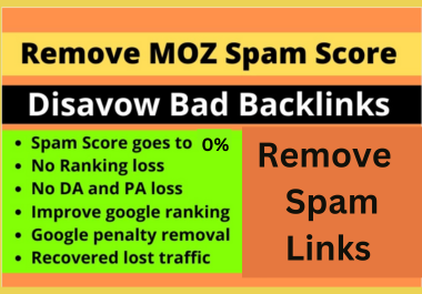 disavow bad backlinks and remove spam score from your website