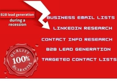 I will do b2b lead generation and collect business leads