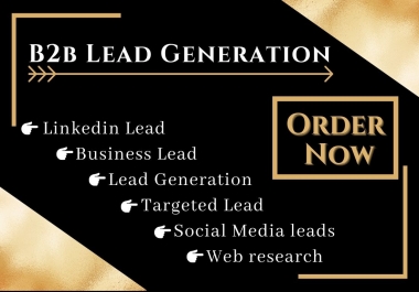 I will provide b2b linkedin targeted lead generation