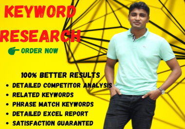 I will do best SEO keyword research and competitor analysis.