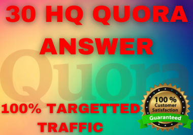 30 HQ unique Quora answer with backlink