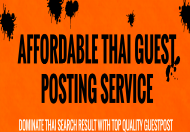 Thailand's premium guest posting service on High authority Thai website all niche acepted