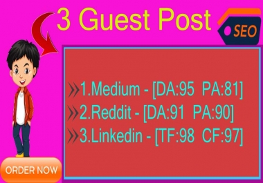 3 Guest Posts On High DA PA Sites