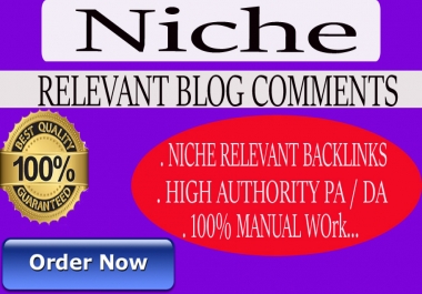 50 High Authority Niche Relevant Blog Comments manually