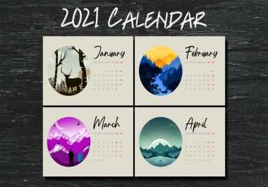 I will design amazing desk and wall calendar for you