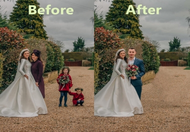 I will do background remove,  retouch and resize