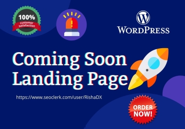 I will create coming soon under construction landing page