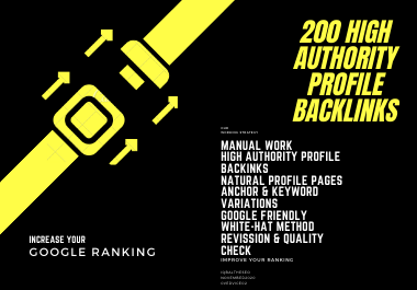200 High Authority Do-follow Profile Backlinks