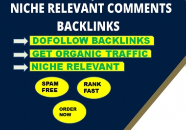I will create 50 high quality domains niche blog comment backlinks
