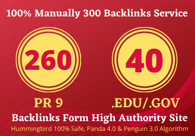 create 80+ DA pr9 260 profile backlink and 40. edu/. gov profile backlink