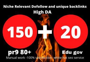 I will create 150 high quality pr9 +20 Edu Profile Backlinks with high DA& PA