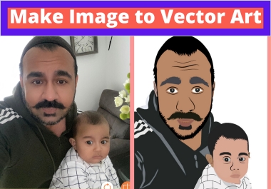 I will Make your Image into the Vector portrait art