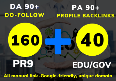 The best 200 Profile backlinks Do-follow with DA60+ & PR9+