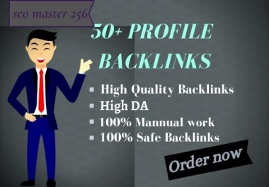 I Will Make 50+ WHITE HAT SEO Profile Backlinks