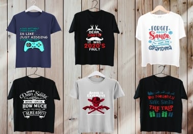 I will create 10 eye catching custom t shirt designs