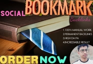 I will do manually 70 social bookmark submission backlinks