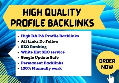 I will construct HQ Profile Backlinks for SEO