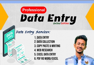 I will do perfect Data Entry,  Copy Paste & Web Research