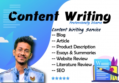 I will 1000 Excellent Words SEO friendly Article Writing,  Content Writing,  Blog Writing on Any Topic